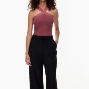 NWT Babaton Sculpt Knit Cross S Subdried Red